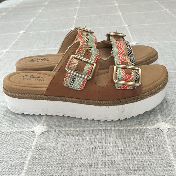 Clarks Multicolor Buckle Sandals - Picture 2 of 9
